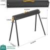 imageYITAHOME Saw Horses 2 Pack Folding Saw Horse 2x4 Brackets 6 Speed Adjustable Legs Metal Folding Sawhorse for Woodworking Carpenters Contractors2x4 SawhorsePortable
