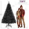 imageYITAHOME Snow Flocked Artificial Full Christmas Tree Christmas Pine Tree with 880 Branch Tips and Foldable Base for Home Party Decoration6ftBlack