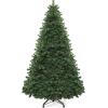 imageYITAHOME Snow Flocked Artificial Full Christmas Tree Christmas Pine Tree with 880 Branch Tips and Foldable Base for Home Party Decoration6ftGreen