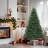 imageYITAHOME Snow Flocked Artificial Full Christmas Tree Christmas Pine Tree with 880 Branch Tips and Foldable Base for Home Party Decoration6ftGreen