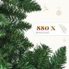 imageYITAHOME Snow Flocked Artificial Full Christmas Tree Christmas Pine Tree with 880 Branch Tips and Foldable Base for Home Party Decoration6ftGreen