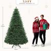 imageYITAHOME Snow Flocked Artificial Full Christmas Tree Christmas Pine Tree with 880 Branch Tips and Foldable Base for Home Party Decoration6ftGreen