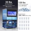 imageYITAHOME 130Lbs Commercial Ice Maker Machine Under Counter Black ETL ampamp DOE Certificated Ice Machine Commercial Big Ice Makers Freestanding for Home Cafe Bar Restaurant 44pcs with 33lbs Storage Bin120LBS
