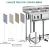 imageYITAHOME 29in Utility Kitchen Sink Free Standing Single Bowl with Pipe NSF Stainless Steel Commercial Sink for Laundry Room Bathroom Farmhouse Garage Indoor Outdoor3Compartment with Shelf