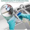 imageYITAHOME 29in Utility Kitchen Sink Free Standing Single Bowl with Pipe NSF Stainless Steel Commercial Sink for Laundry Room Bathroom Farmhouse Garage Indoor Outdoor3Sink w 2 Drainboards