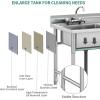 imageYITAHOME 29in Utility Kitchen Sink Free Standing Single Bowl with Pipe NSF Stainless Steel Commercial Sink for Laundry Room Bathroom Farmhouse Garage Indoor Outdoor1Compartment Sink