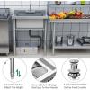 imageYITAHOME 29in Utility Kitchen Sink Free Standing Single Bowl with Pipe NSF Stainless Steel Commercial Sink for Laundry Room Bathroom Farmhouse Garage Indoor Outdoor1Compartment Sink