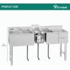 imageYITAHOME 29in Utility Kitchen Sink Free Standing Single Bowl with Pipe NSF Stainless Steel Commercial Sink for Laundry Room Bathroom Farmhouse Garage Indoor Outdoor3Sink w 2 Drainboards