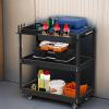 imageYITAHOME 3Tier Tool Cart on Wheels Rolling Metal Service Cart with Screwdriver Hanging Board ampamp Storage Box Heavy Duty Steel Utility Cart 400lbs Load Capacity for Mechanic Work Garage Warehouse RedBlack