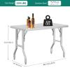 imageYITAHOME 48quot X 24quot Stainless Steel Folding Table NSF Folding Prep Table with Undershelf Foldable Stainless Steel Table for Home Kitchen Restaurant Garage Warehouse Patiowo undershelf