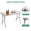 imageYITAHOME 48quot X 24quot Stainless Steel Folding Table NSF Folding Prep Table with Undershelf Foldable Stainless Steel Table for Home Kitchen Restaurant Garage Warehouse Patiowo undershelf