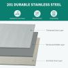 imageYITAHOME 60quot X 24quot Stainless Steel Table with Paper Towel Holder and 2 Drawers NSF Work Table with Drawer Metal Table Prep Table for Home Kitchen Restaurant Garage Warehouse2 Tiers W3 Drawers  Overshleves