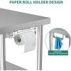 imageYITAHOME 60quot X 24quot Stainless Steel Table with Paper Towel Holder and 2 Drawers NSF Work Table with Drawer Metal Table Prep Table for Home Kitchen Restaurant Garage WarehouseSilver 2 Tiers W2 Drawers