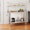 imageYITAHOME 60quot X 24quot Stainless Steel Table with Paper Towel Holder and 2 Drawers NSF Work Table with Drawer Metal Table Prep Table for Home Kitchen Restaurant Garage Warehouse2 Tiers WOvershleves