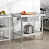 imageYITAHOME 60quot X 24quot Stainless Steel Table with Paper Towel Holder and 2 Drawers NSF Work Table with Drawer Metal Table Prep Table for Home Kitchen Restaurant Garage Warehouse2 Tiers W1 Drawer