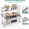 imageYITAHOME 60quot X 24quot Stainless Steel Table with Paper Towel Holder and 2 Drawers NSF Work Table with Drawer Metal Table Prep Table for Home Kitchen Restaurant Garage WarehouseSilver