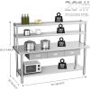 imageYITAHOME 60quot X 24quot Stainless Steel Table with Paper Towel Holder and 2 Drawers NSF Work Table with Drawer Metal Table Prep Table for Home Kitchen Restaurant Garage Warehouse2 Tiers W3 Drawers  Overshleves