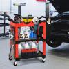 imageYITAHOME Auto Detailing Cart with Wheels 3 Tier Rolling Detail Cart with 2 Polisher Brackets Car Wash Organizer Cart with 2 Hanging Plate ampamp Hooks ampamp Hanging Bucket for Garage Workshop Repair Shop