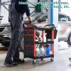 imageYITAHOME Auto Detailing Cart with Wheels 3 Tier Rolling Detail Cart with Long Hanging Plate ampamp Hooks ampamp Hanging Bucket Car Wash Organizer Cart for Detailers Garage Workshop Repair Shop Storage Tool