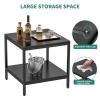 imageYITAHOME Commercial Ice Maker Machine with Table Stand 2Tier Coffee Tea End Table Square Simple Style Side Table Industrial Ice Machine 130LBS24H Ice Making 33LBS Storage Bin 65 Ice CubesCycle