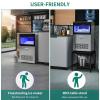 imageYITAHOME Commercial Ice Maker Machine with Table Stand 2Tier Coffee Tea End Table Square Simple Style Side Table Industrial Ice Machine 130LBS24H Ice Making 33LBS Storage Bin 65 Ice CubesCycle
