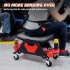 imageYITAHOME Detailing Stool with Wheels Mechanics Seat With 2 Removable Trays and Drawer Heavy Duty Rolling Garage Stool 330 LBS Capacity Rolling Tool Seat for Automotive Auto Repair Car Wash UpgradedRegular Stool