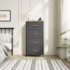 imageYITAHOME Dresser with 4 Drawers  Fabric Storage Tower Organizer Unit for Bedroom Living Room Hallway Closets  Sturdy Steel Frame Wooden Top ampamp Easy Pull Fabric BinsDark Grey