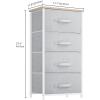 imageYITAHOME Dresser with 4 Drawers  Fabric Storage Tower Organizer Unit for Bedroom Living Room Hallway Closets  Sturdy Steel Frame Wooden Top ampamp Easy Pull Fabric BinsLight Grey