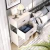 imageYITAHOME Dresser with 4 Drawers  Fabric Storage Tower Organizer Unit for Bedroom Living Room Hallway Closets  Sturdy Steel Frame Wooden Top ampamp Easy Pull Fabric BinsAcream White
