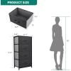 imageYITAHOME Dresser with 4 Drawers  Fabric Storage Tower Organizer Unit for Bedroom Living Room Hallway Closets  Sturdy Steel Frame Wooden Top ampamp Easy Pull Fabric BinsBlack Grey Print