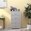imageYITAHOME Dresser with 4 Drawers  Fabric Storage Tower Organizer Unit for Bedroom Living Room Hallway Closets  Sturdy Steel Frame Wooden Top ampamp Easy Pull Fabric BinsLight Grey