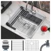 imageYITAHOME Drop In Kitchen Sink Workstation 30 Inch Top mount Stainless Steel Nano Gunmetal Black Sink wGlass Rinser Cutting Board Handmade Single Bowl Sink with Accessories 30 x 18 x 10inSilver Single Sink