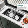 imageYITAHOME Drop In Kitchen Sink Workstation 30 Inch Top mount Stainless Steel Nano Gunmetal Black Sink wGlass Rinser Cutting Board Handmade Single Bowl Sink with Accessories 30 x 18 x 10inBlack Sink Workstation