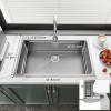 imageYITAHOME Drop In Kitchen Sink Workstation 30 Inch Top mount Stainless Steel Nano Gunmetal Black Sink wGlass Rinser Cutting Board Handmade Single Bowl Sink with Accessories 30 x 18 x 10inSilver