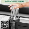 imageYITAHOME Drop In Kitchen Sink Workstation 30 Inch Top mount Stainless Steel Nano Gunmetal Black Sink wGlass Rinser Cutting Board Handmade Single Bowl Sink with Accessories 30 x 18 x 10inBlack Sink Workstation