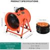 imageYITAHOME Explosion Proof Exhaust Fan 10 Inch Utility Blower Extractor Fan with Detachable Aframe Angle Adjustable Portable Ventilation Fan with 16FT Ventilator Duct Hose for Industrial Paint Booth12 Inch