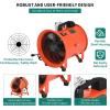 imageYITAHOME Explosion Proof Exhaust Fan 10 Inch Utility Blower Extractor Fan with Detachable Aframe Angle Adjustable Portable Ventilation Fan with 16FT Ventilator Duct Hose for Industrial Paint Booth10 Inch