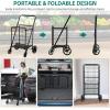imageYITAHOME Folding Shopping Cart with Wheels Portable Collapsible Grocery Cart for Seniors Rolling Utility Cart for Laundry Storage ampamp Organizer Foldable Easy CarryLarge