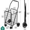 imageYITAHOME Folding Shopping Cart with Wheels Portable Collapsible Grocery Cart for Seniors Rolling Utility Cart for Laundry Storage ampamp Organizer Foldable Easy CarryMedium
