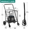 imageYITAHOME Folding Shopping Cart with Wheels Portable Collapsible Grocery Cart for Seniors Rolling Utility Cart for Laundry Storage ampamp Organizer Foldable Easy CarryLarge