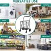 imageYITAHOME Folding Shopping Cart with Wheels Portable Collapsible Grocery Cart for Seniors Rolling Utility Cart for Laundry Storage ampamp Organizer Foldable Easy CarryLarge