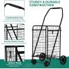 imageYITAHOME Folding Shopping Cart with Wheels Portable Collapsible Grocery Cart for Seniors Rolling Utility Cart for Laundry Storage ampamp Organizer Foldable Easy CarryMedium
