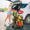 imageYITAHOME Folding Shopping Cart with Wheels Rolling Foldable Grocery Cart with Rear Basket Portable Collapsible Utility Cart with Reinforced mesh Bottom Panel for Shopping Groceries Laundry StorageMedium