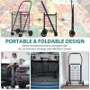 imageYITAHOME Folding Shopping Cart with Wheels Rolling Foldable Grocery Cart with Rear Basket Portable Collapsible Utility Cart with Reinforced mesh Bottom Panel for Shopping Groceries Laundry StorageMedium
