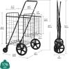 imageYITAHOME Folding Shopping Cart with Wheels Rolling Foldable Grocery Cart with Rear Basket Portable Collapsible Utility Cart with Reinforced mesh Bottom Panel for Shopping Groceries Laundry StorageJumboDouble Basket