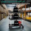 imageYITAHOME Folding Utility Service Cart 350LBS 3 Tier Foldable Cart with Wheels Collapsible Cart on Wheels with 360Swivel Wheels 2 with Brakes Portable Cart for Home Garage Restaurant Office