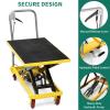 imageYITAHOME Hydraulic Lift Table Cart 550 LBS Adjustable 114quot to 425quot in Height Double Scissor Lift Table with Locking Wheels for Material Handling and TransportationSingle 1100 LBS
