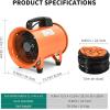 imageYITAHOME Industrial Portable Air Blower Fan Ventilator with 16ft Duct Hose 8in Heavy Duty Cylinder Axial Fan 230W High Velocity Air Mover for Extraction ampamp Ventilation Industrial Paint Booth8 Inch