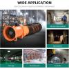 imageYITAHOME Industrial Portable Air Blower Fan Ventilator with 16ft Duct Hose 8in Heavy Duty Cylinder Axial Fan 230W High Velocity Air Mover for Extraction ampamp Ventilation Industrial Paint Booth8 Inch