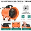 imageYITAHOME Industrial Portable Air Blower Fan Ventilator with 16ft Duct Hose 8in Heavy Duty Cylinder Axial Fan 230W High Velocity Air Mover for Extraction ampamp Ventilation Industrial Paint Booth8 Inch